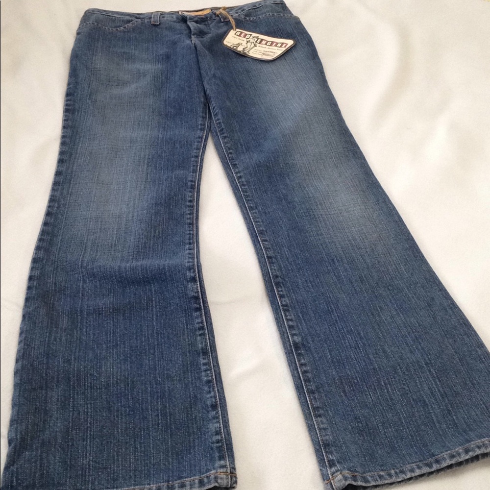 NEW Women Jeans 24 Reg Distressed Denim Vintage Fit Old Style Red Engine USAmade - Picture 5 of 10